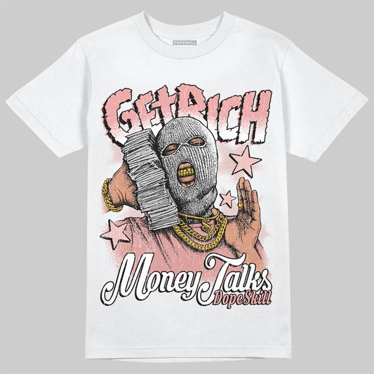 Jordan 40 “Dusty Rose” DopeSkill T-Shirt Get Rich Graphic Streetwear - White