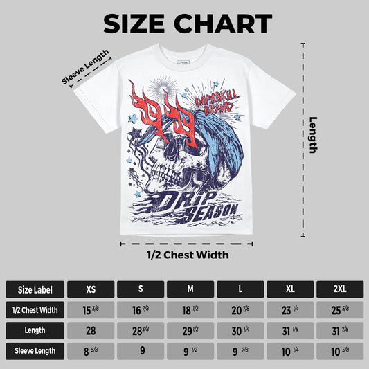 University Blue Collection DopeSkill Oversize Print T-Shirt Drip Season Graphic