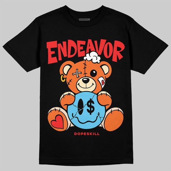 Orange, Black and White Sneakers DopeSkill T-Shirt Endeavor Graphic Streetwear - Black