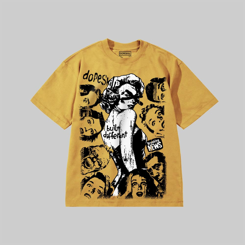 Built Different DopeSkill Premium T-shirt Streetwear - Mustard