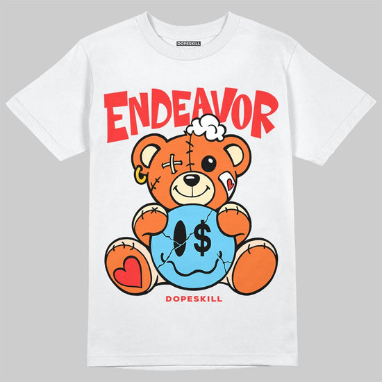 Orange, Black and White Sneakers DopeSkill T-Shirt Endeavor Graphic Streetwear - White