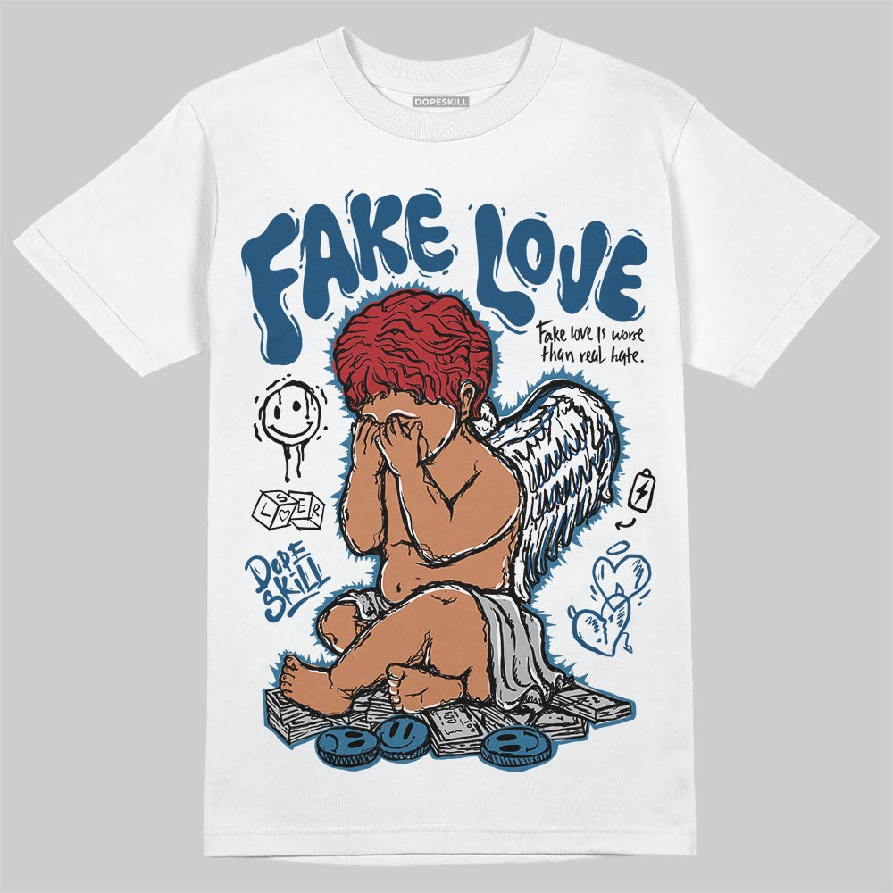 Jordan 12 Retro French Blue (2025) DopeSkill T-Shirt False Love Graphic Streetwear