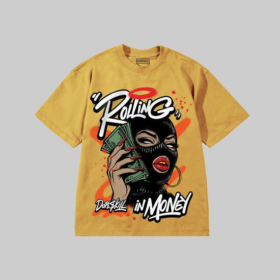 Rolling in Money DopeSkill Premium T-shirt Streetwear - Mustard