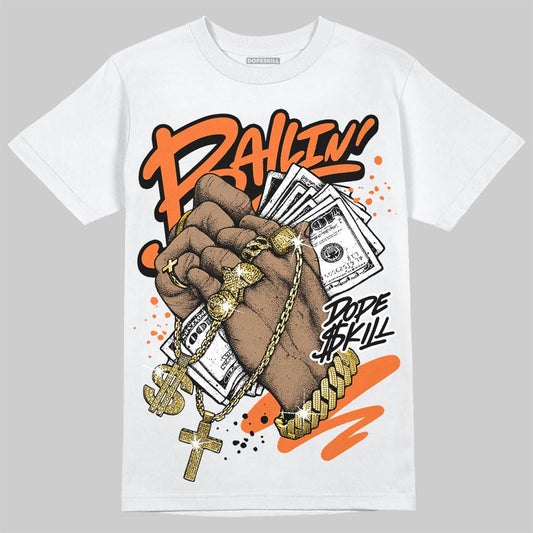 Orange, Black and White Sneakers DopeSkill T-Shirt Always Ballin' Graphic Streetwear - White