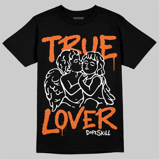 Orange, Black and White Sneakers DopeSkill T-Shirt True Lover Graphic Streetwear - Black