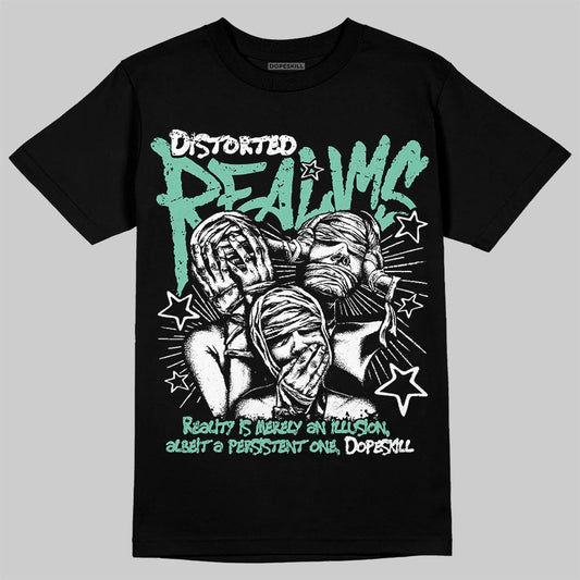 Jordan 3 "Green Glow" DopeSkill T-Shirt Distorted Realms Graphic Streetwear - Black