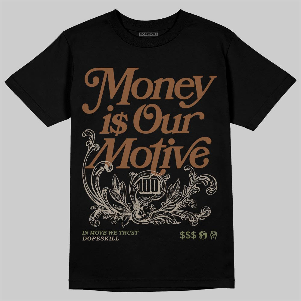 New Balance ABZORB 2010 “Pecan” DopeSkill T-Shirt Money Is Our Motive Typo Graphic Streetwear - Black