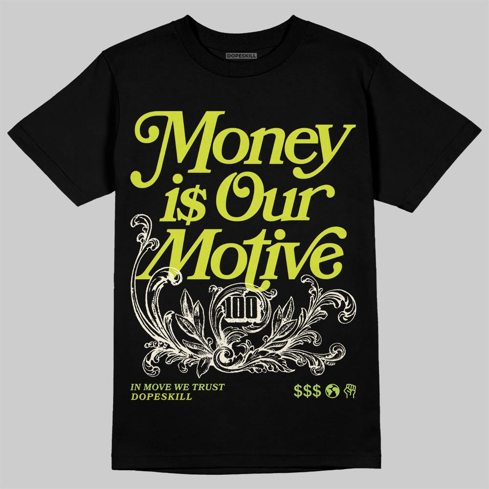 Air Max 90 x Patta Cyber and Particle Grey DopeSkill T-Shirt Money Is Our Motive Typo Graphic Streetwear - Black