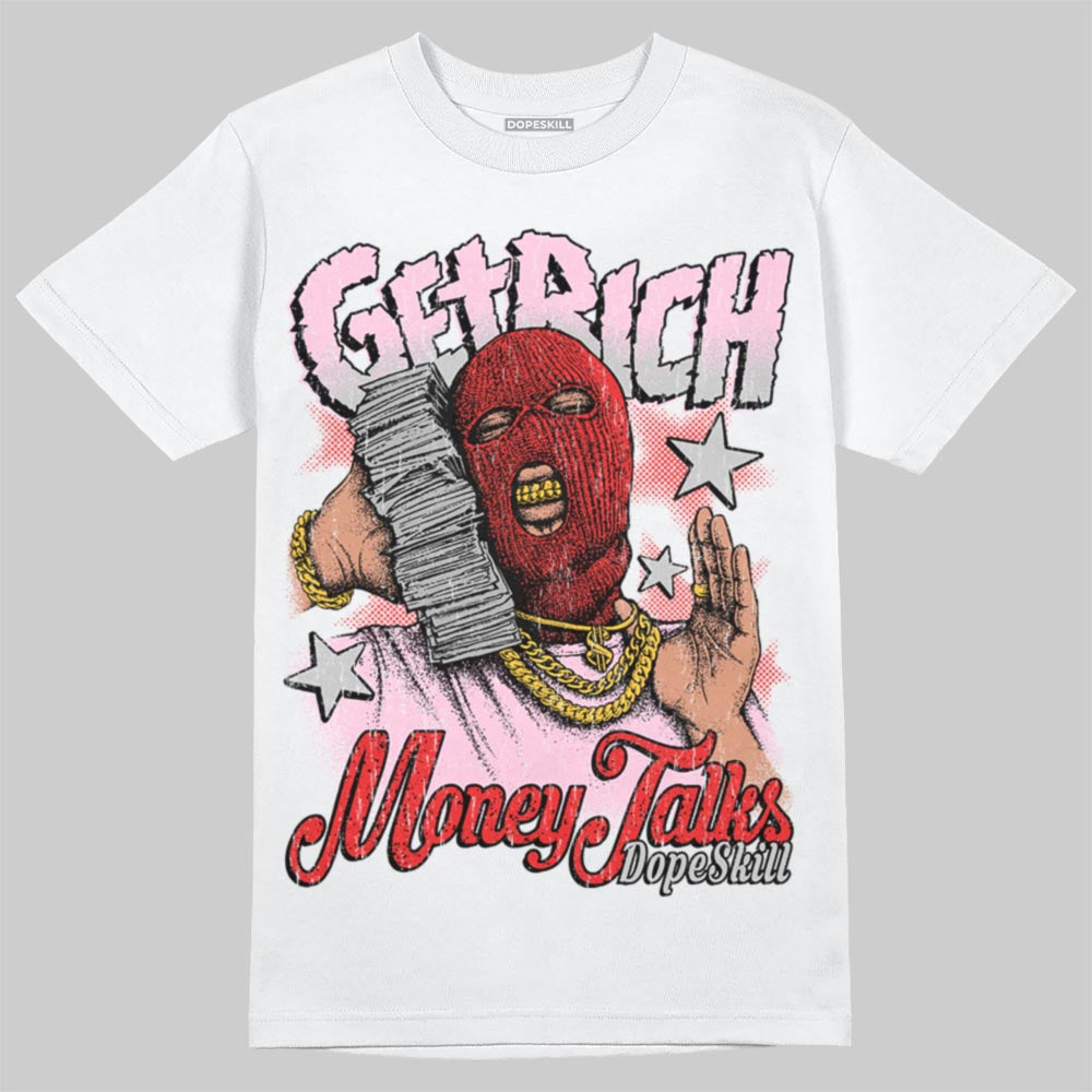 Awake NY x Air Jordan 5 Arctic Pink DopeSkill T-Shirt Get Rich Graphic Streetwear - White