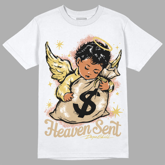 TAN Sneakers DopeSkill T-Shirt Heaven Sent Graphic Streetwear - White