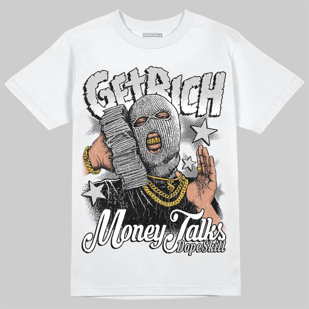 Air Foamposite One 'Triple White' DopeSkill T-Shirt Get Rich Graphic Streetwear - White