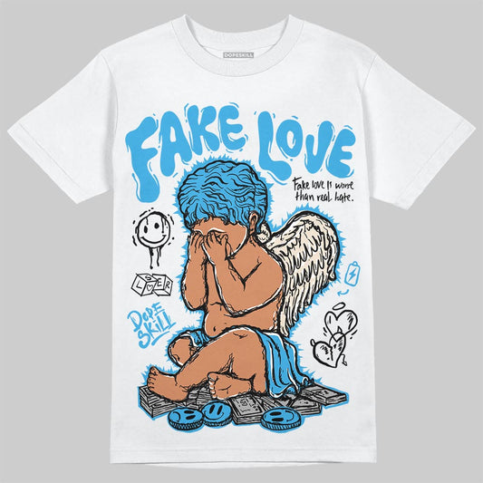 Jordan 1 High OG “UNC” Reimagined DopeSkill T-Shirt False Love Graphic Streetwear - White