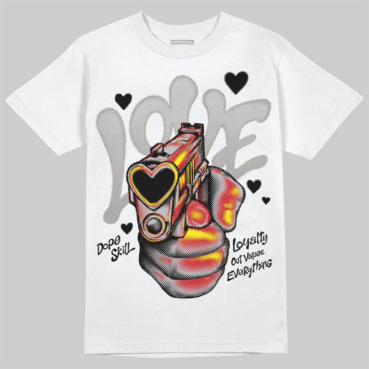 Jordan 4 OG “White Cement” DopeSkill T-Shirt Love Shot Graphic Streetwear - White