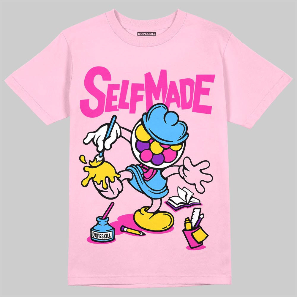 Pink Sneakers DopeSkill T-Shirt Self Made Graphic Streetwear - Light Pink