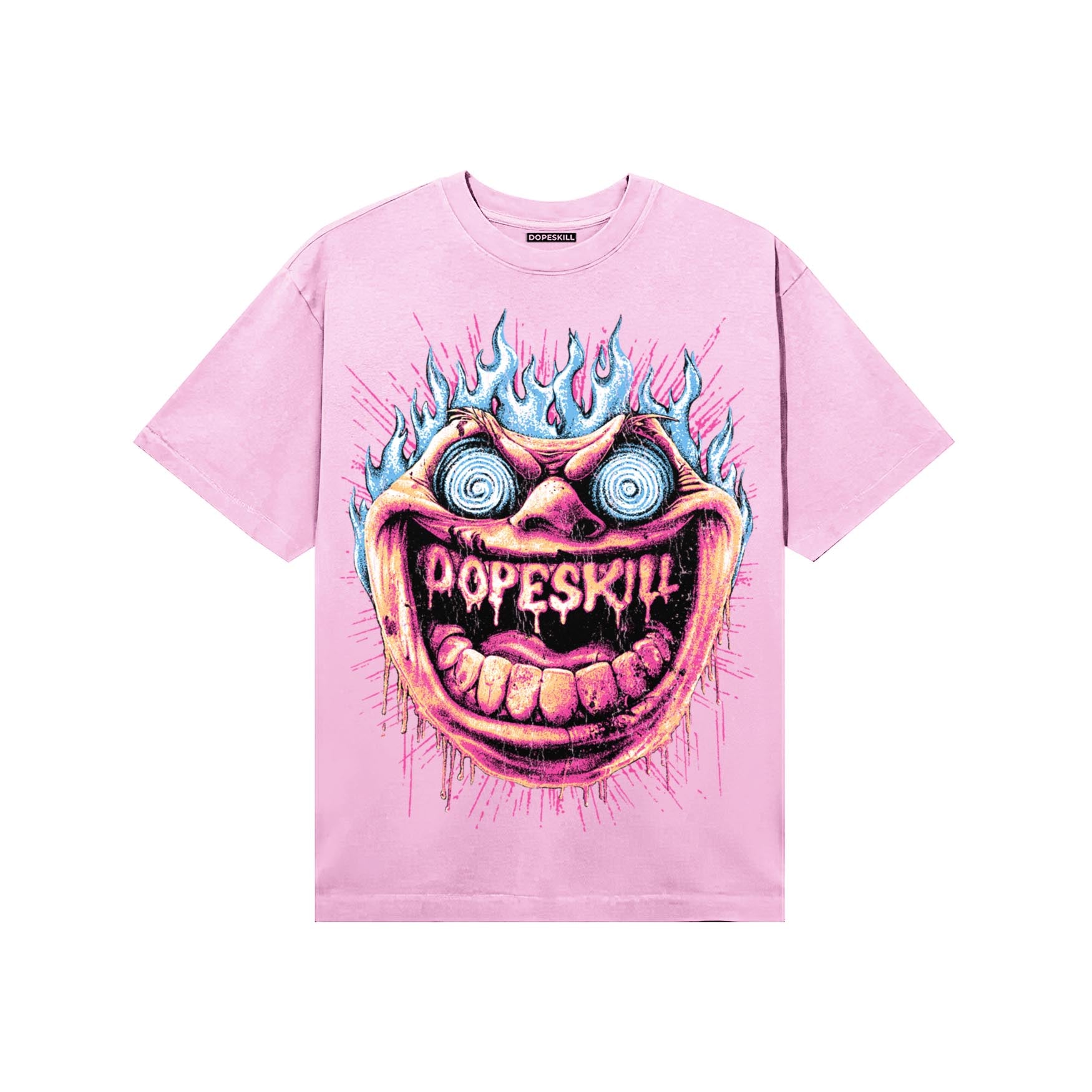 Pink Sneakers DopeSkill T-Shirt Hellfire Graphic Streetwear - Light Pink