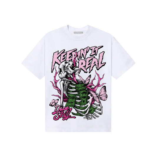 Pink Sneakers DopeSkill T-Shirt Keepin' It Real Graphic Streetwear - White
