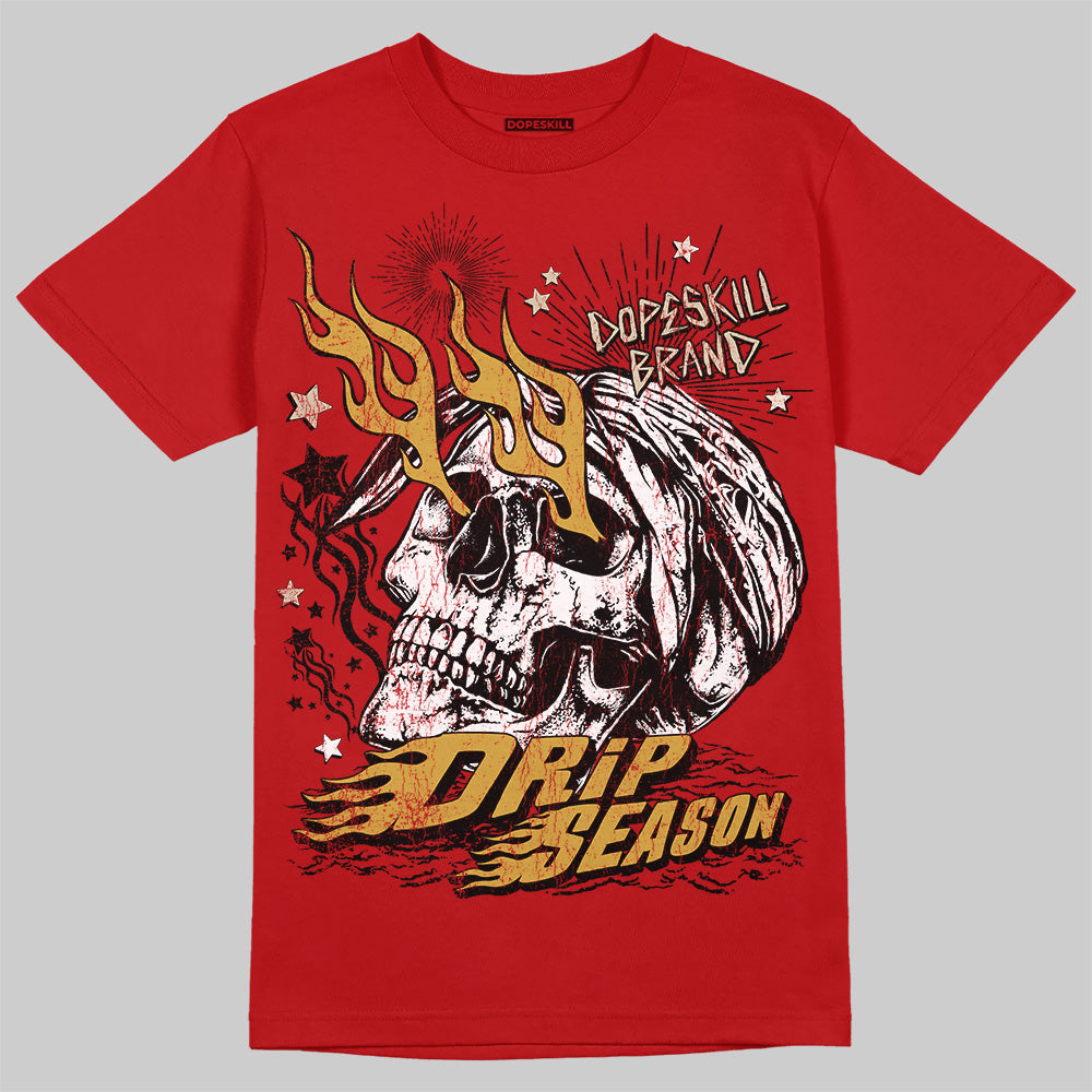 Red Sneakers DopeSkill T-Shirt Drip Season Graphic Streetwear - Red