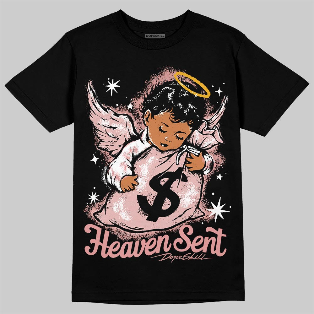 Jordan 40 “Dusty Rose” DopeSkill T-Shirt Heaven Sent Graphic Streetwear - Black