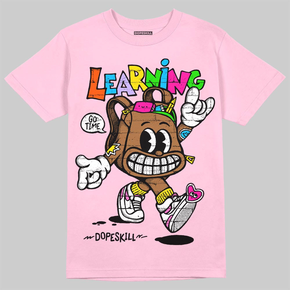 Pink Sneakers DopeSkill T-Shirt Learning Graphic Streetwear - Light Pink