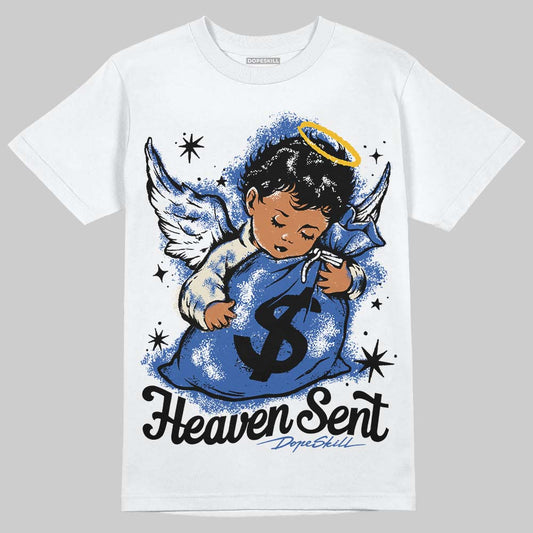 Jordan 1 Low Travis Scott x Fragment DopeSkill T-Shirt Heaven Sent Graphic Streetwear - White