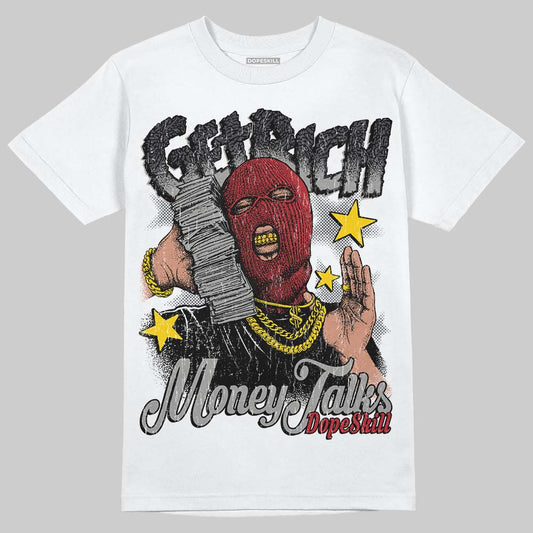 Jordan 3 Retro Black Cat DopeSkill T-Shirt Get Rich Graphic Streetwear - White
