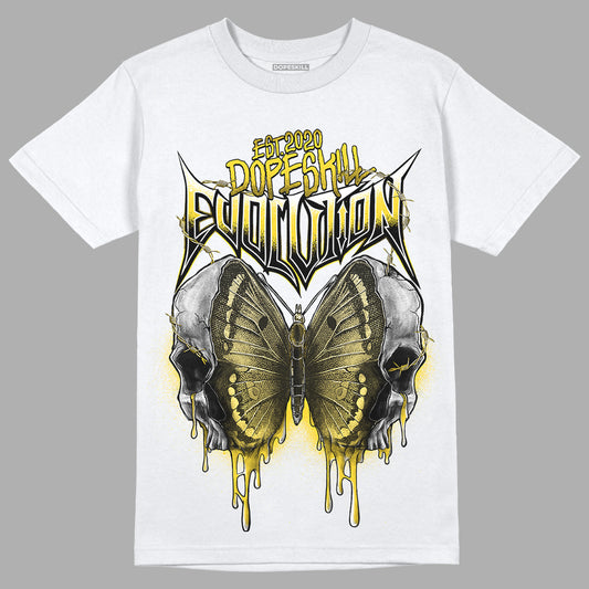 Jordan 4 Tour Yellow Thunder DopeSkill T-Shirt DopeSkill Evolution Graphic Streetwear - White