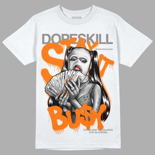Jordan 5 Retro SE 'Craft' DopeSkill T-shirt Stay It Busy Graphic Streetwear - White