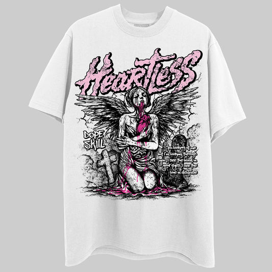 Pink Sneakers DopeSkill T-Shirt Heartless Graphic Streetwear - White