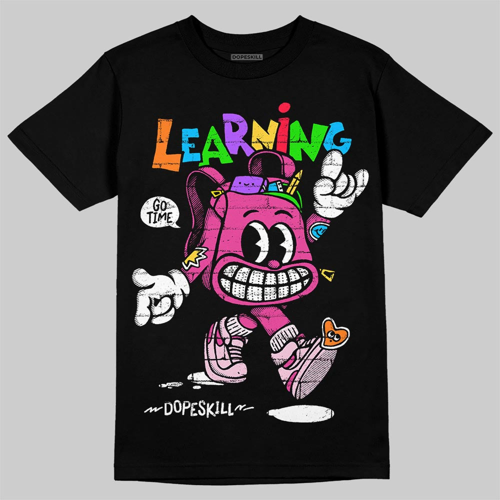Pink Sneakers DopeSkill T-Shirt Learning Graphic Streetwear - Black