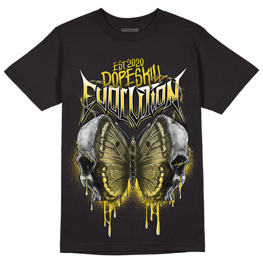 Jordan 4 Tour Yellow Thunder DopeSkill T-Shirt DopeSkill Evolution Graphic Streetwear - Black