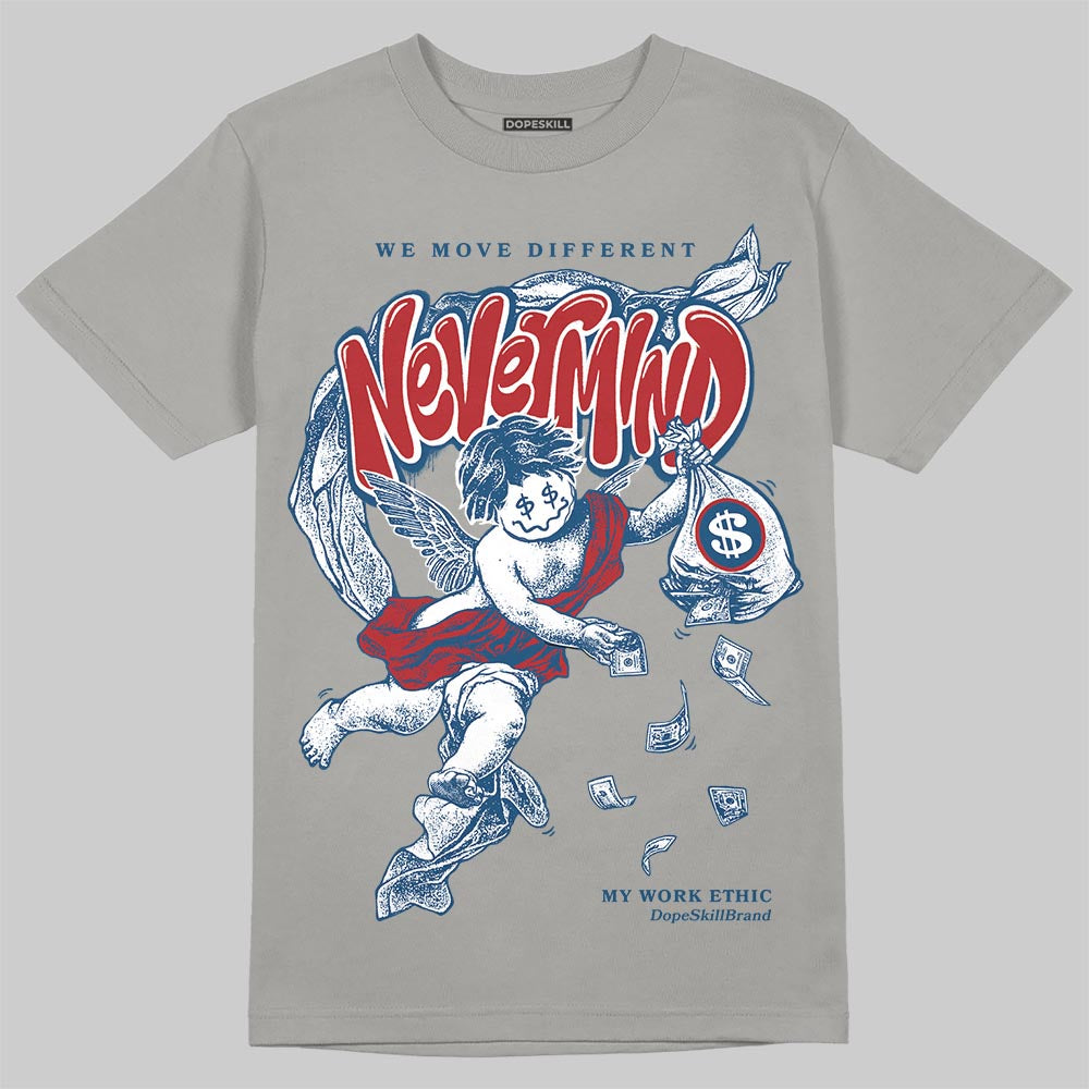 Jordan 12 Retro French Blue (2025) DopeSkill T-Shirt Nevermind Graphic Streetwear - Gravel