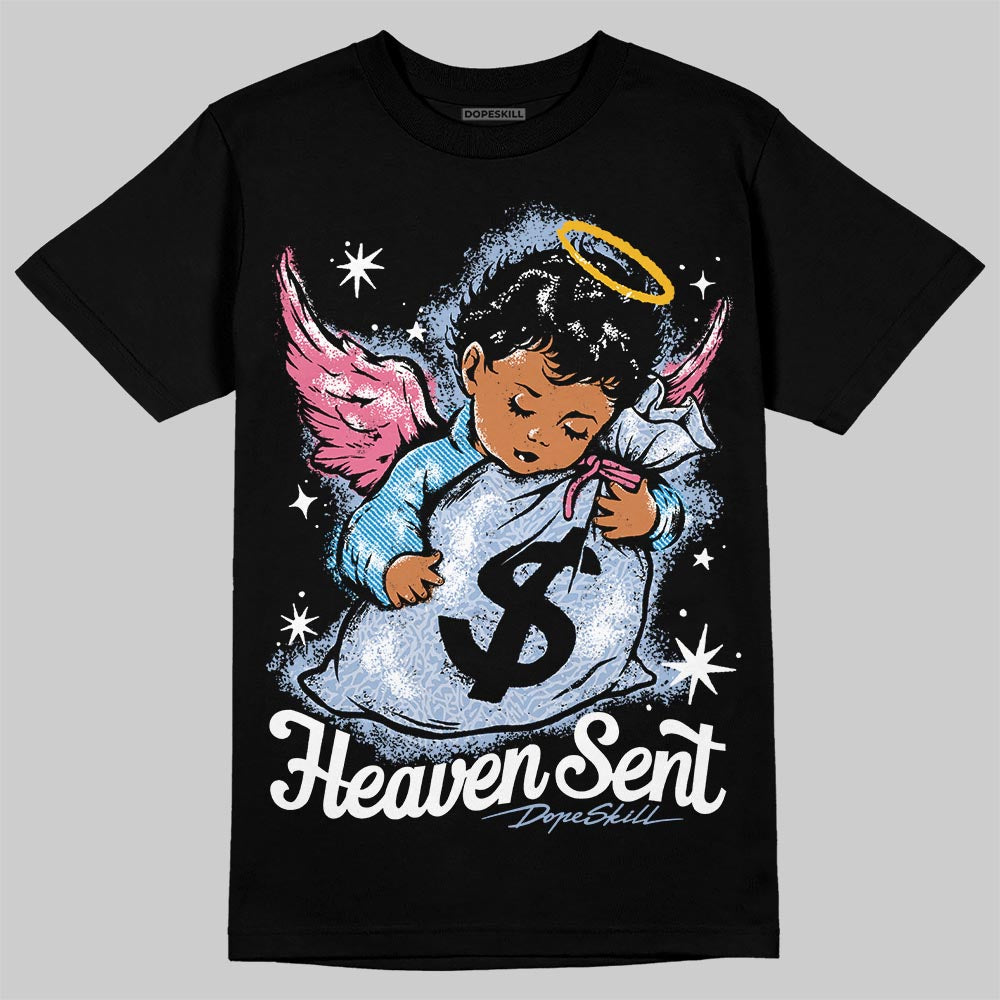 Jordan 3 GS “Cobalt Bliss” DopeSkill T-Shirt Heaven Sent Graphic Streetwear - Black