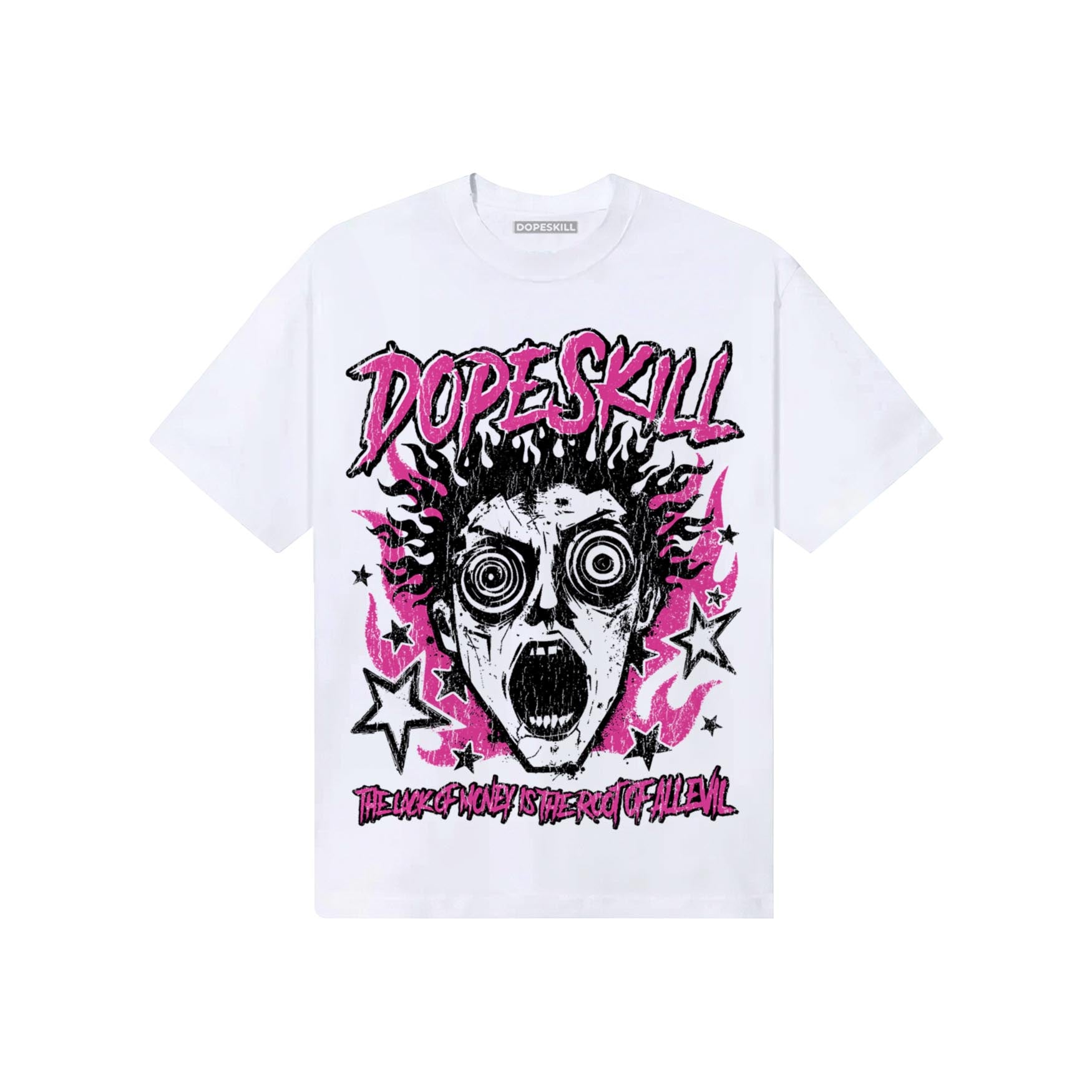 Pink Sneakers DopeSkill T-Shirt Root of Evil Graphic Streetwear - White
