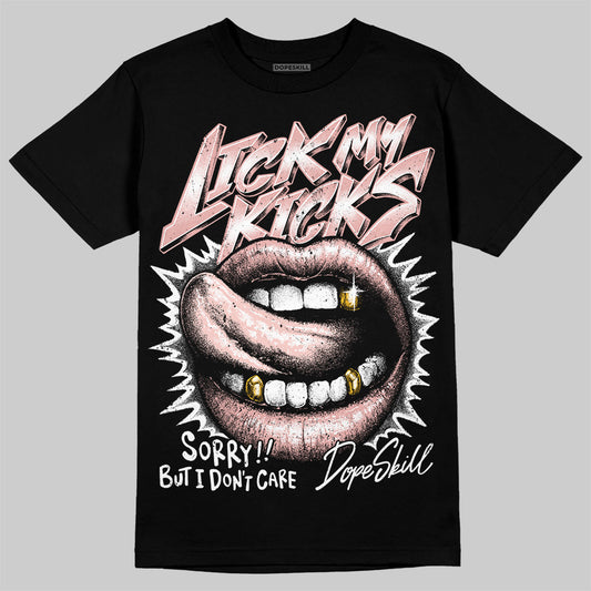 Lanvin Leather Curb Glitter Pale Pink DopeSkill T-Shirt Lick My Kicks Graphic Streetwear - Black