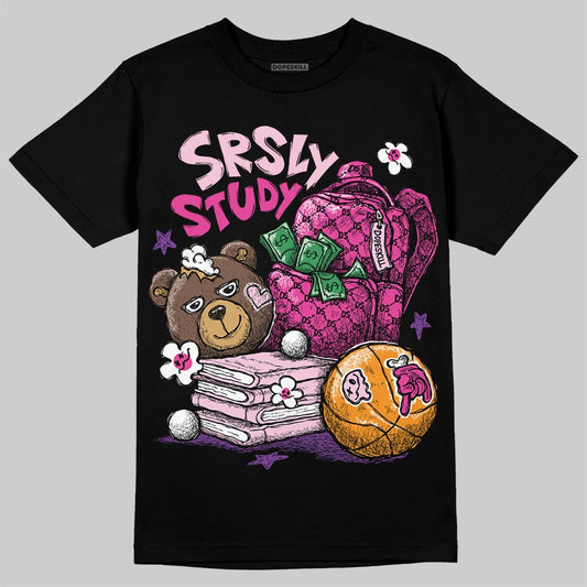 Pink Sneakers DopeSkill T-Shirt SRSLY Study Graphic Streetwear - Black