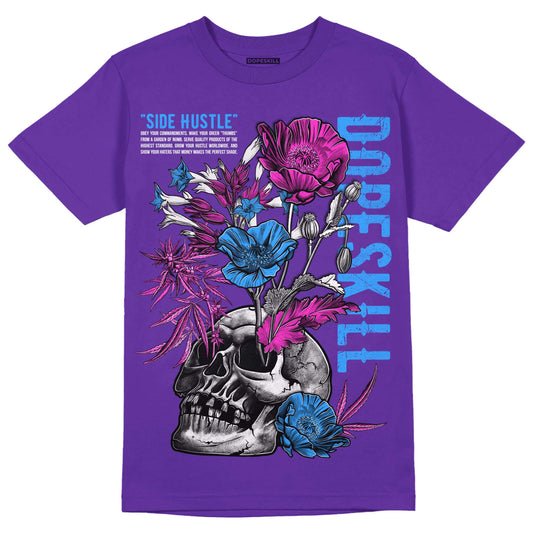 Jordan 13 Court Purple DopeSkill Purple T-Shirt Side Hustle Graphic Streetwear 