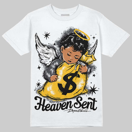 Jordan 3 Retro Black Cat DopeSkill T-Shirt Heaven Sent Graphic Streetwear - White