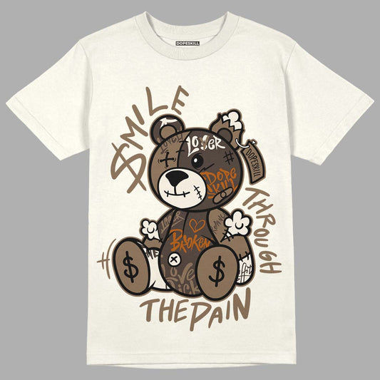 Travis Scott x Air Jordan 1 Low OG “Reverse Mocha” DopeSkill Sail T-shirt Smile Through The Pain Graphic Streetwear