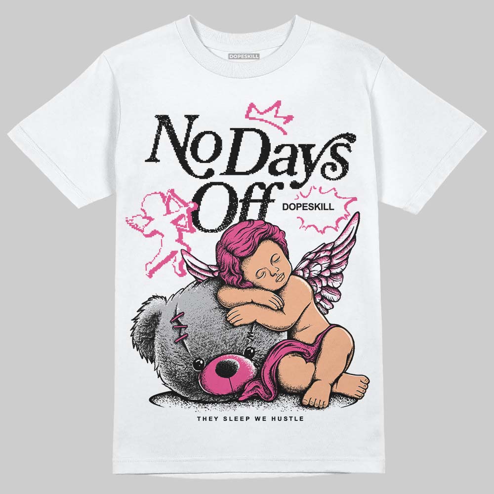 Asics Gel-1130 Pink Glo/ Black DopeSkill T-Shirt New No Days Off Graphic Streetwear - White