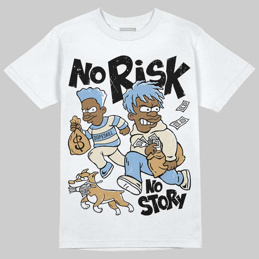Nike Air Diamond Turf Must Be the Money DopeSkill T-Shirt No Risk No Story Graphic Streetwear - White