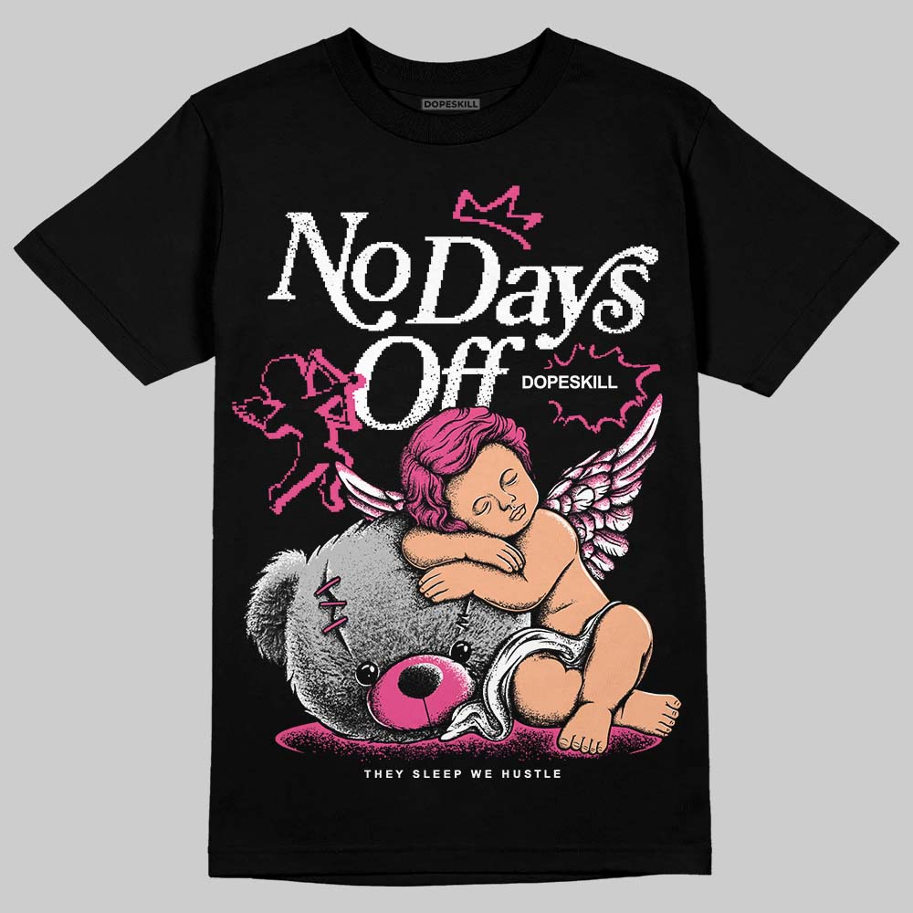 Asics Gel-1130 Pink Glo/ Black DopeSkill T-Shirt New No Days Off Graphic Streetwear - Black