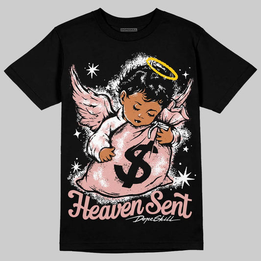 Jordan 1 Low OG “Rust Pink” DopeSkill T-Shirt Heaven Sent Graphic Streetwear - Black