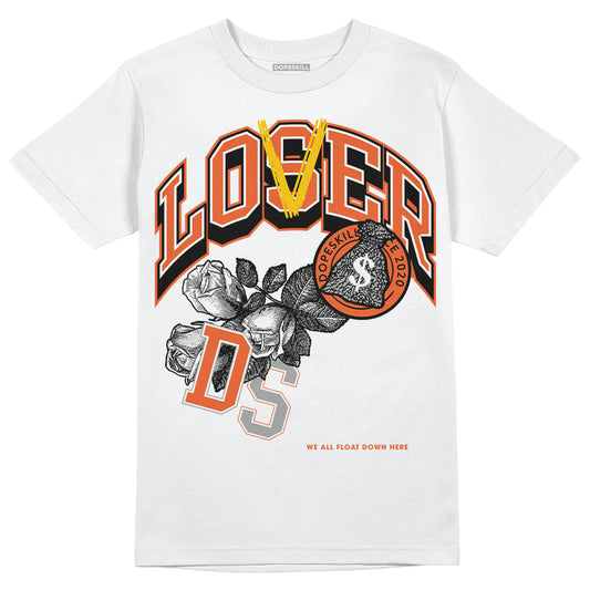 Jordan 3 Georgia Peach DopeSkill T-Shirt Loser Lover Graphic Streetwear - White 