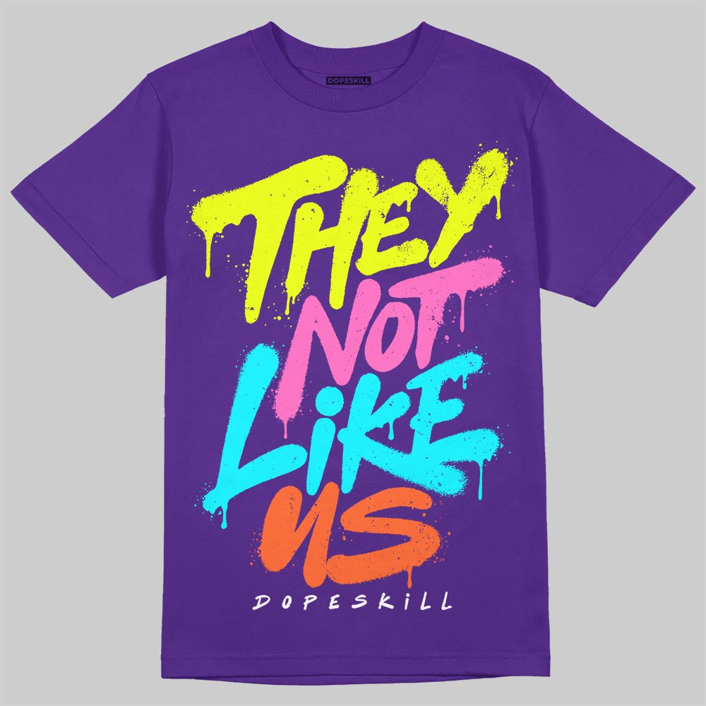PURPLE Sneakers DopeSkill T-Shirt They Not Like Us Graphic Streetwear - Purple