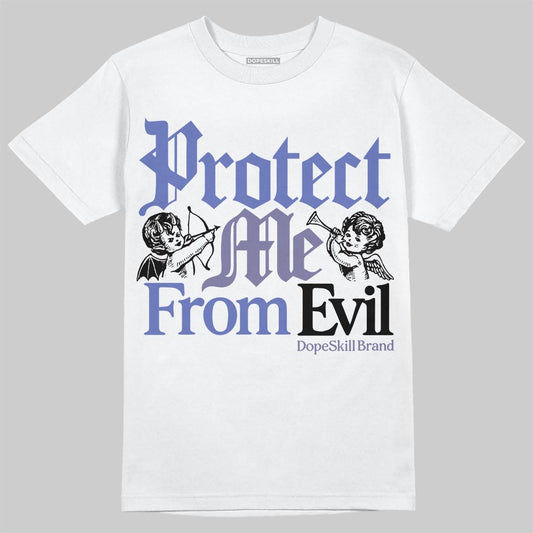 Air Max 90 x Patta Sapphire and Particle Grey DopeSkill T-Shirt Protect Me From Evil Graphic Streetwear - White