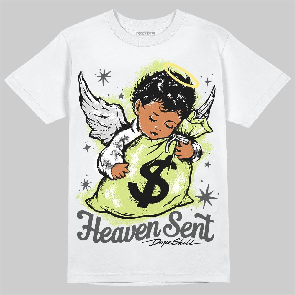 Jordan 4 GS “Light Lemon Twist” DopeSkill T-Shirt Heaven Sent Graphic Streetwear - White
