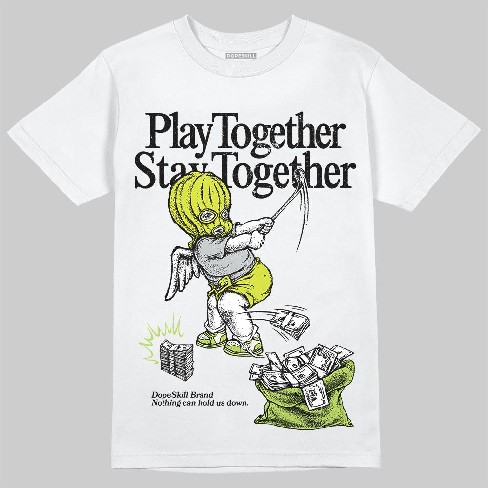 Air Max 90 x Patta Cyber and Particle Grey DopeSkill T-Shirt Play together, Stay together Graphic Streetwear - White