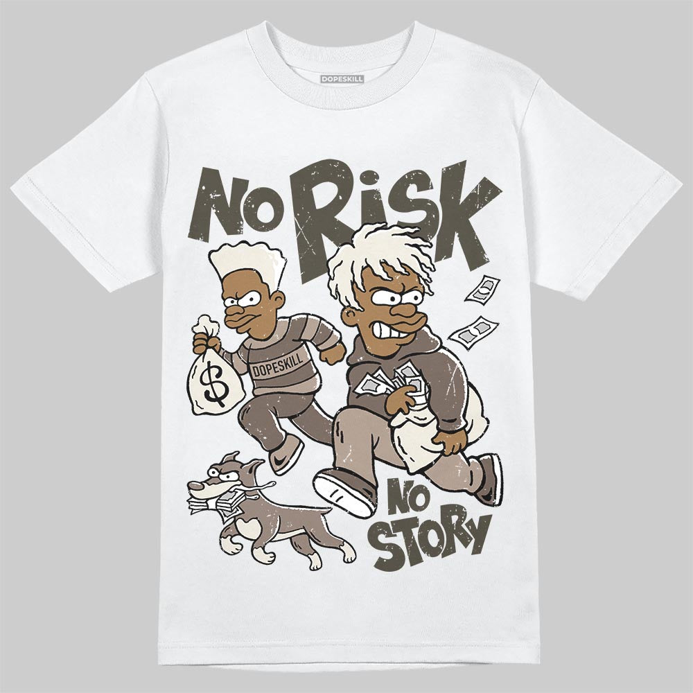 New Balance 204L Mushroom DopeSkill T-Shirt No Risk No Story Graphic Streetwear - White