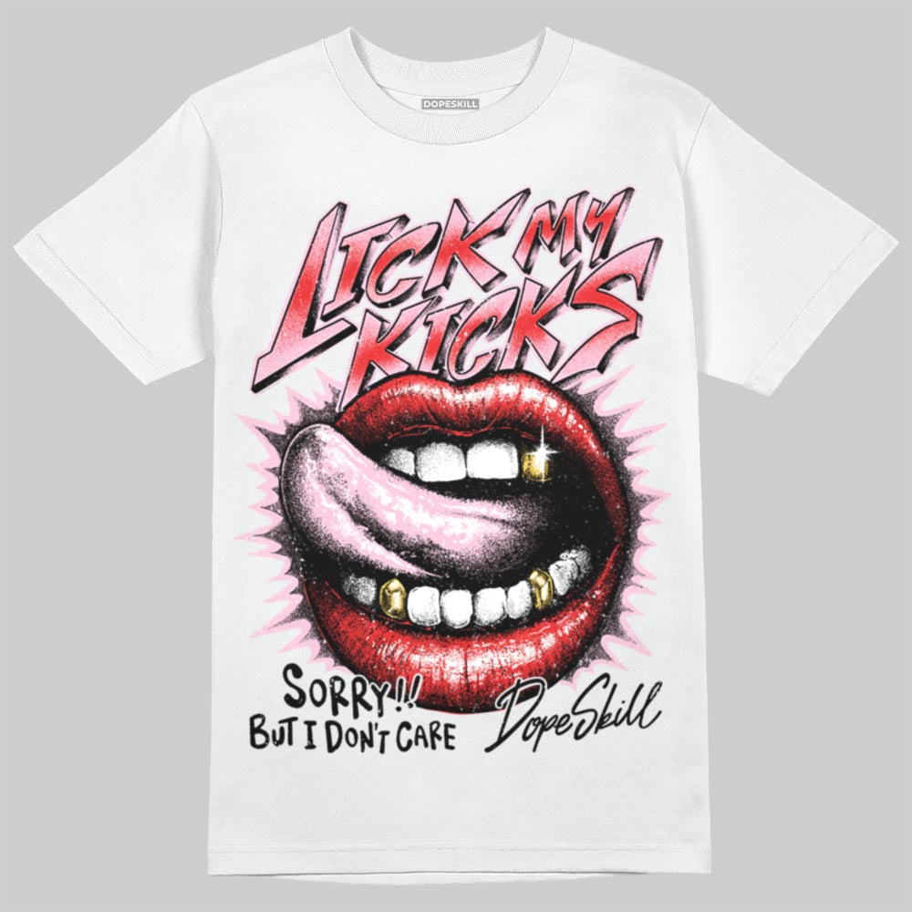 Awake NY x Air Jordan 5 Arctic Pink DopeSkill T-Shirt Lick My Kicks Graphic Streetwear - White