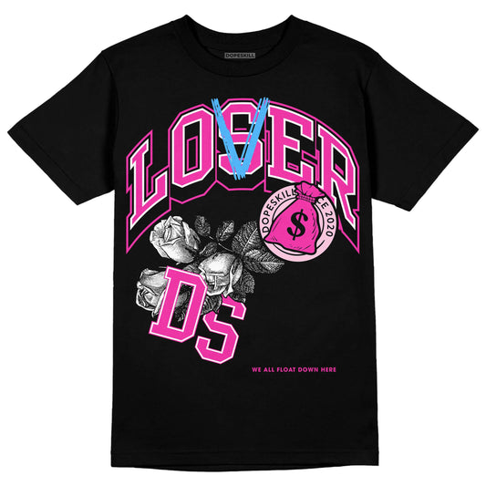 Pink Sneakers DopeSkill T-Shirt Loser Lover Graphic Streetwear - Black